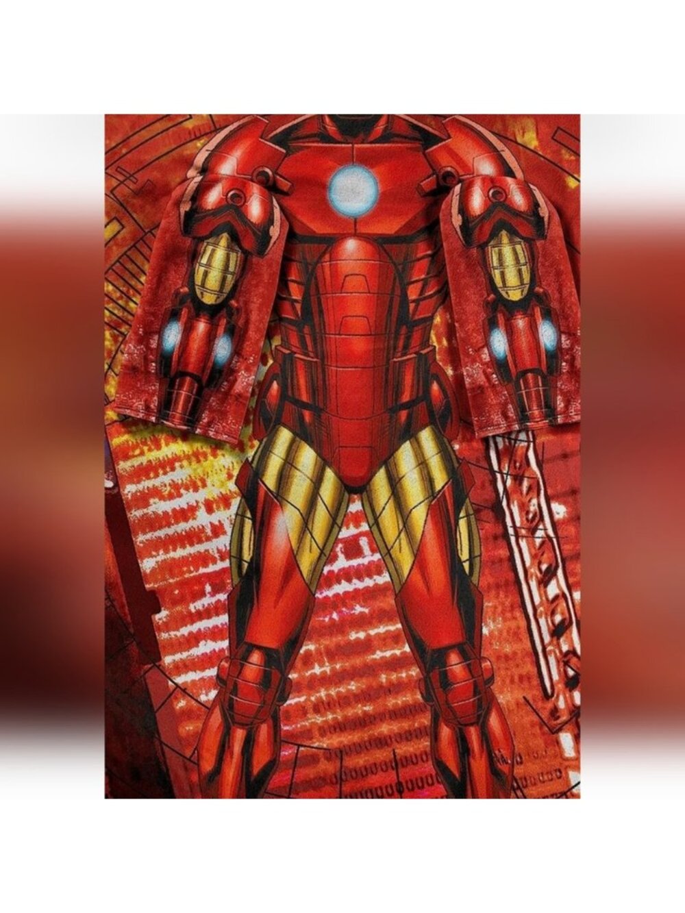 Marvel Avengers Iron Man Throw Adult Silk Touch Blanket with Sleeves 48" x 71" - Picture 12 of 12